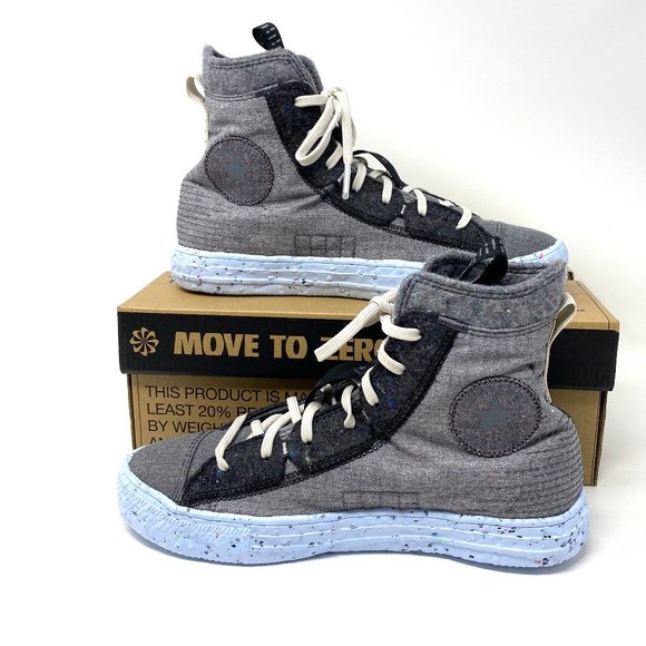 Converse CTAS CRATER High Canvas Black Blue Gray Shoes Men Size Sneakers 169418C - Picture 2 of 9